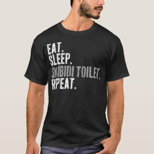 T-shirt Manger Dormir Skibidi Toilettes Répéter