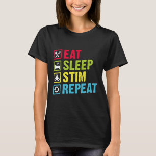 T-shirt Manger Dormir Stim Répéter Sensibilisation à l'aut