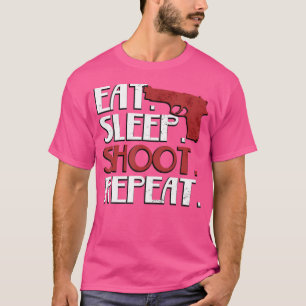 T-shirt Manger Dormir Tirer Répéter Tirer des Armes à Feu