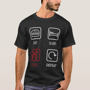 T-shirt Manger Dormir Toss Répéter l'événement Sport Caber