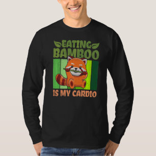 T-shirt Manger Du Bambou Est Mon Cardio Pour Un Panda Roug