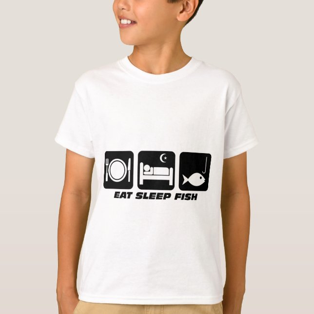 T-shirt manger du poisson de sommeil (Devant)