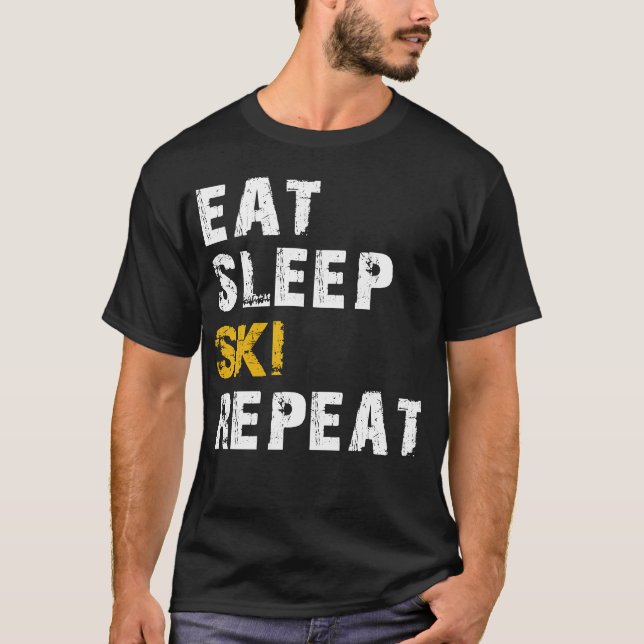 T-shirt manger du ski de nuit (Devant)