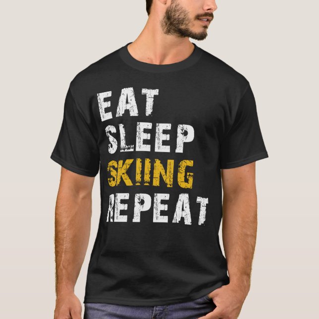 T-shirt manger du ski de nuit (Devant)