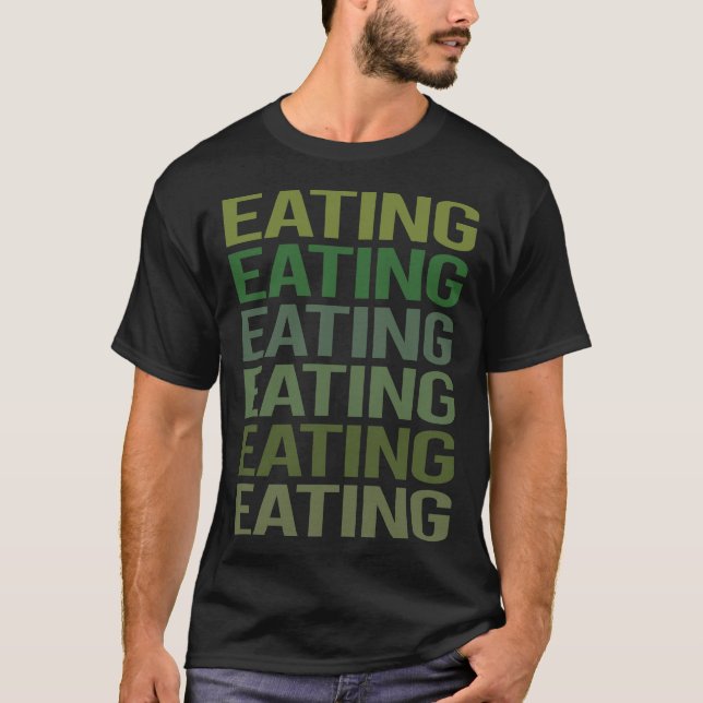 T-shirt Manger du texte vert (Devant)
