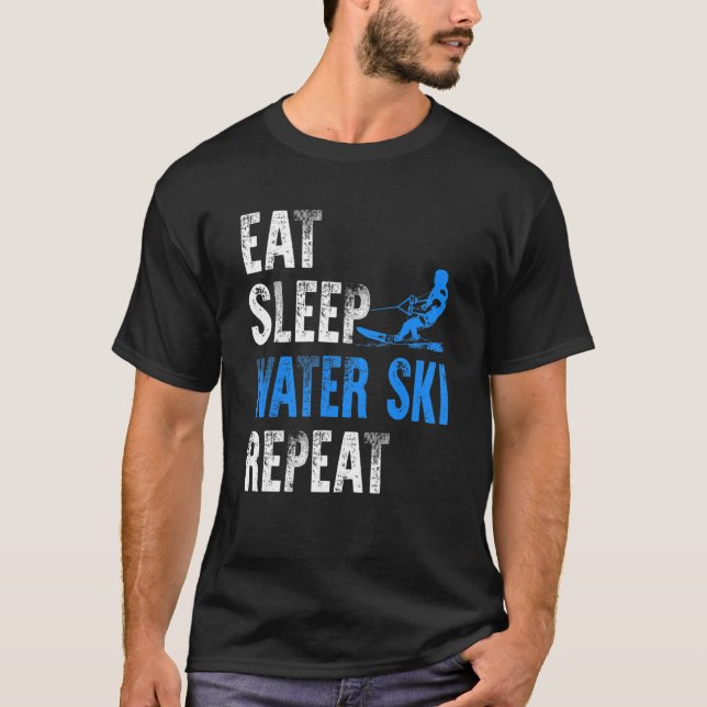 T-shirt Manger Eau du sommeil Ski Répéter Eau Ski (Devant)