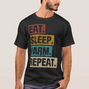 T-shirt Manger Ferme de sommeil Répéter Rétro Vintage Ferm