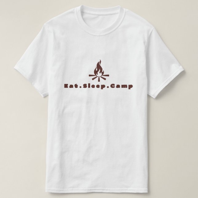 T-shirt Manger le camp de sommeil (Design devant)