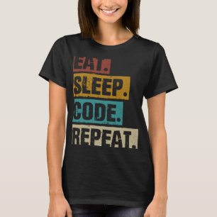 T-shirt Manger le code de veille Répéter le code de codage