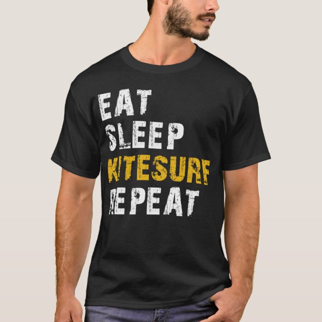 T-shirt manger le kitesurf de sommeil (Devant)