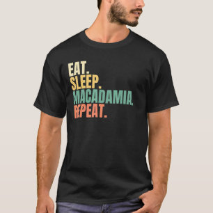 T-shirt Manger le sommeil Macadamia Répéter