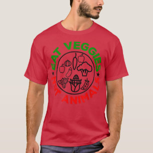 T-shirt Manger Légumes non animaux Végétarien ou végétalie