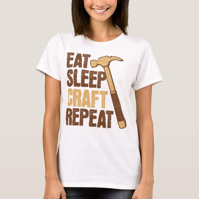 T-shirt Manger l'embarcation de sommeil Répéter do-it-your (Devant)