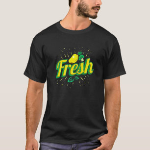 T-shirt Manger Mangue Fraîche Citron Et Brokkoli Végétarie