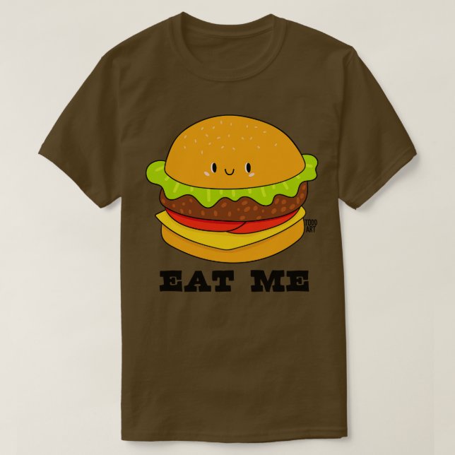 T-SHIRT MANGER MOI BURGER (Design devant)