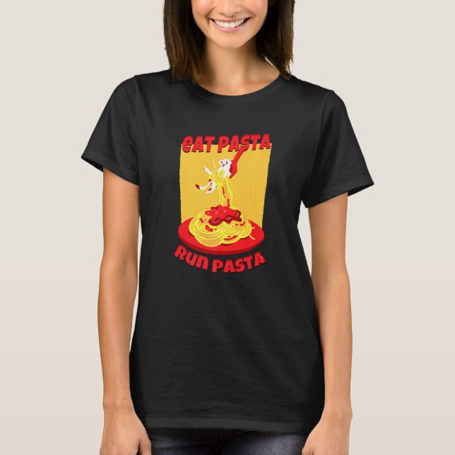T-shirt Manger Pasta Run Pasta Carbohydrate Rich Pasta (Devant)