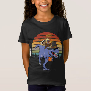 T-Shirt Manger Pizza dinde Dino Dinosaur Végétarien Thanks