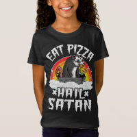 Manger Pizza Hail Satan Opossum Rainbow Kids Funny