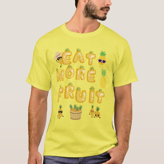 T-shirt Manger plus de fruits rend heureux (Devant)