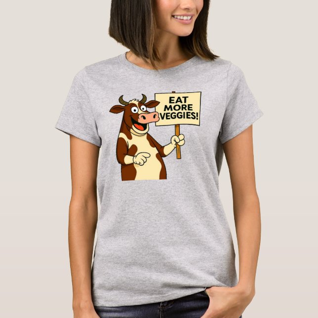 T-shirt Manger plus Légume Végétarien (Devant)