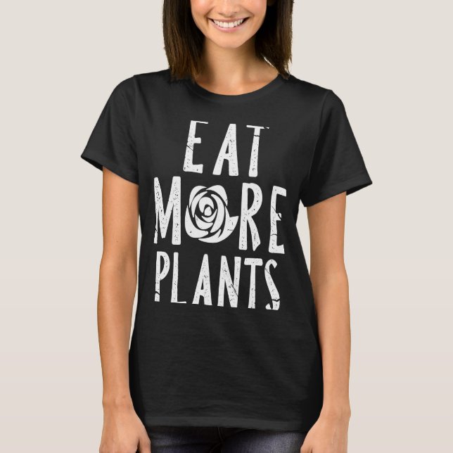 T-shirt Manger plus Plante Végétarien végétarien végétarie (Devant)