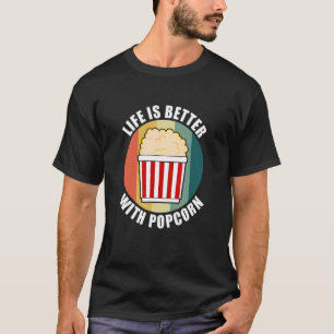 T-shirt Manger Popcorn Délicieux Nourriture Vie Avec Popco