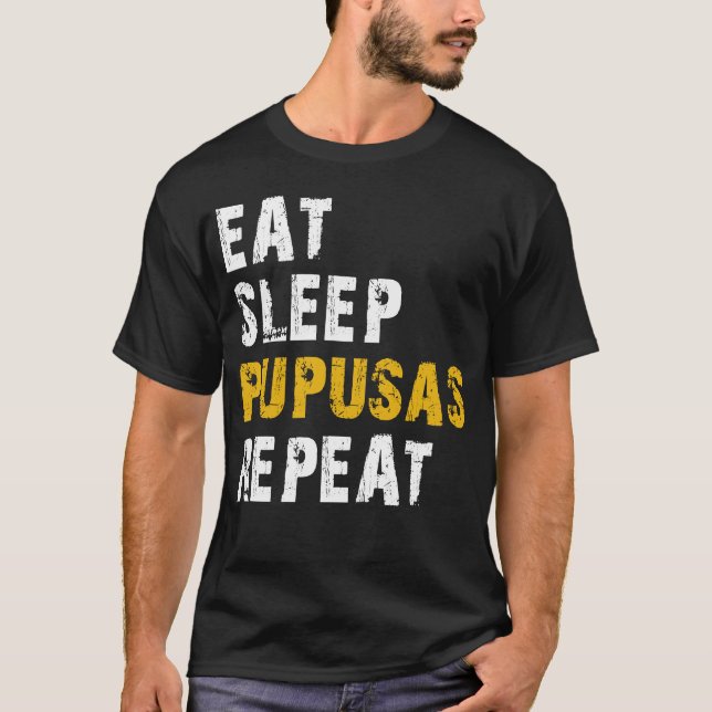 T-shirt manger poupusas de sommeil répéter (Devant)