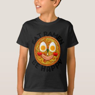 T-shirt Manger Ramen Être Heureux Style Kawaii Drôle Anime