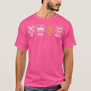 T-shirt Manger Renard de sommeil Répéter Canidae Caninae R