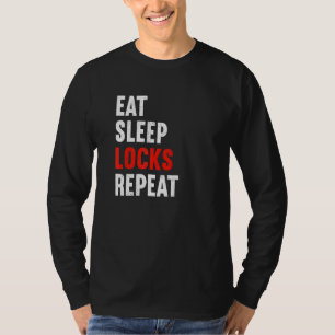 T-shirt Manger serrures de sommeil Répéter serrure serruri