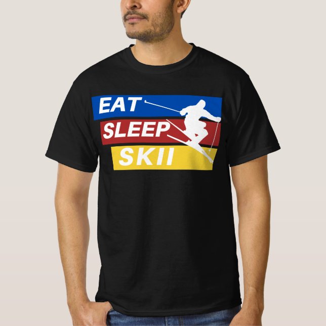T-shirt Manger Ski de sommeil (Devant)