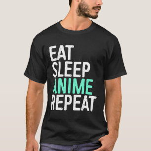 T-shirt Manger Sleep Anime Répéter Animation Japonaise