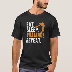 T-shirt Manger Sleep Billiards Répéter Snooker Balls Pool