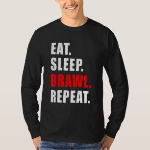 T-shirt Manger Sleep Brawl Repère Pour Femmes, Hommes, Enf