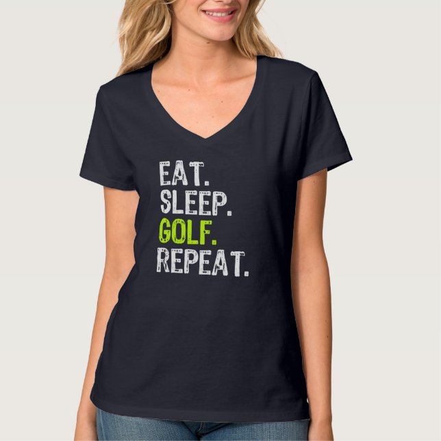 T-shirt Manger Sleep Golf Répéter Golfer Golf Golf Golf Fu (Devant)