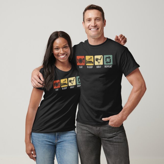 T-shirt Manger Sleep Golf Répéter Golfer Golf Golf Golf Fu (Unisexe)