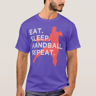 T-shirt Manger Sleep Handball Répéter Handball Handball Pl