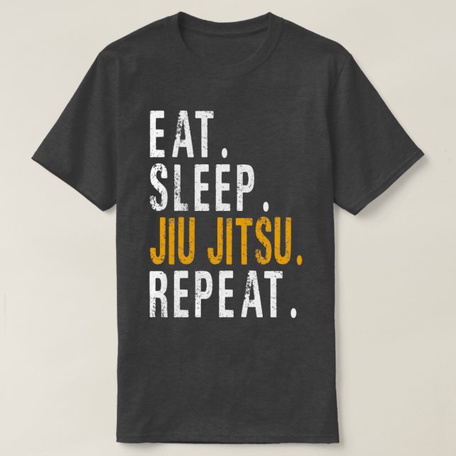 T-shirt Manger Sleep jiu jitsu Répéter EssentialCopy (Design devant)
