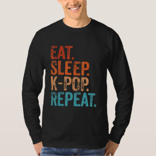 T-shirt Manger Sleep K Pop Répéter Coréen Kpop Music Fan D
