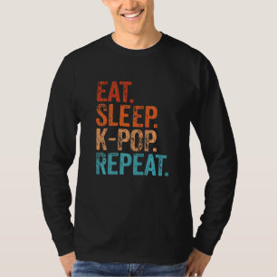 T-shirt Manger Sleep K Pop Répéter Coréen Kpop Music Fan D