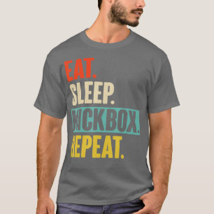 T-shirt Manger Sleep Kickbox Répéter Retro Vintage Kickbox