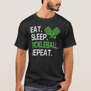 T-shirt Manger Sleep Pickleball Répéter Pickleball Joueur 