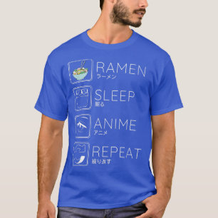 T-shirt Manger Sleep Ramen Anime Noodles Kawaii Poche Japo
