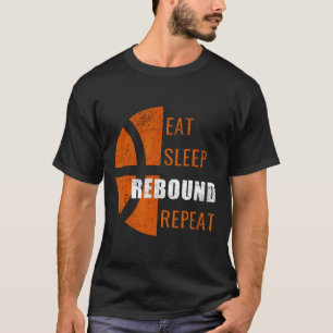 T-shirt Manger Sleep Rebound Fun Bysketbyll Hommes Femmes