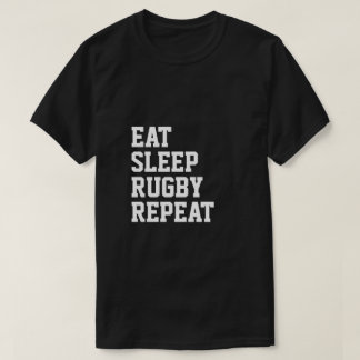 T-shirt Manger Sleep Rugby Répéter Sport Thème