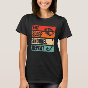 T-shirt Manger Sleep Snorkel Répéter Scuba Plongée Plongée