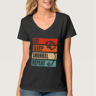 T-shirt Manger Sleep Snorkel Répéter Scuba Plongée Plongée