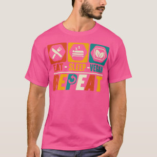 T-shirt Manger Sleep Vegan Répéter Vegetable Vegetable Veg