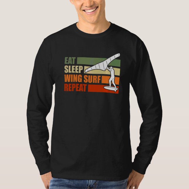 T-shirt Manger Sleep Wing Foil Wing Surf Wingsurf (Devant)