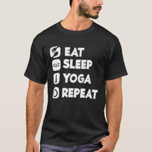 T-shirt Manger Sleep Yoga Répéter Bouddha Yoga Hinduism Sp